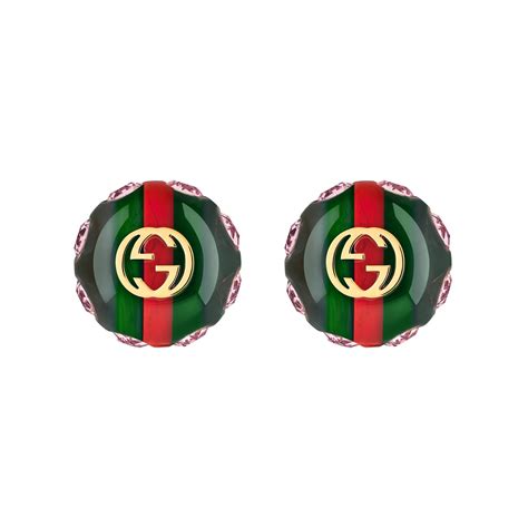 gucci vintage web earrings|authentic gucci earrings.